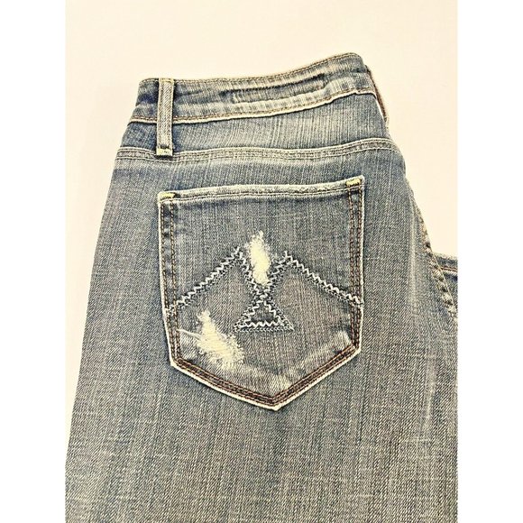VINTAGE Y2K VIGOSS GREY BLUE LOW RISE BOOT CUT JEANS SIZE 5 28 - Picture 6 of 8